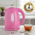 thumbnail image 5 of OVENTE Electric Kettle, 1.7L Fast Boiling Water Heater for Coffee or Tea, BPA Free with Water Level Gauge, Auto Shut-Off, Boil-Dry Protection, Indicator Light and Removable Filter, Pink KP72P, 5 of 8