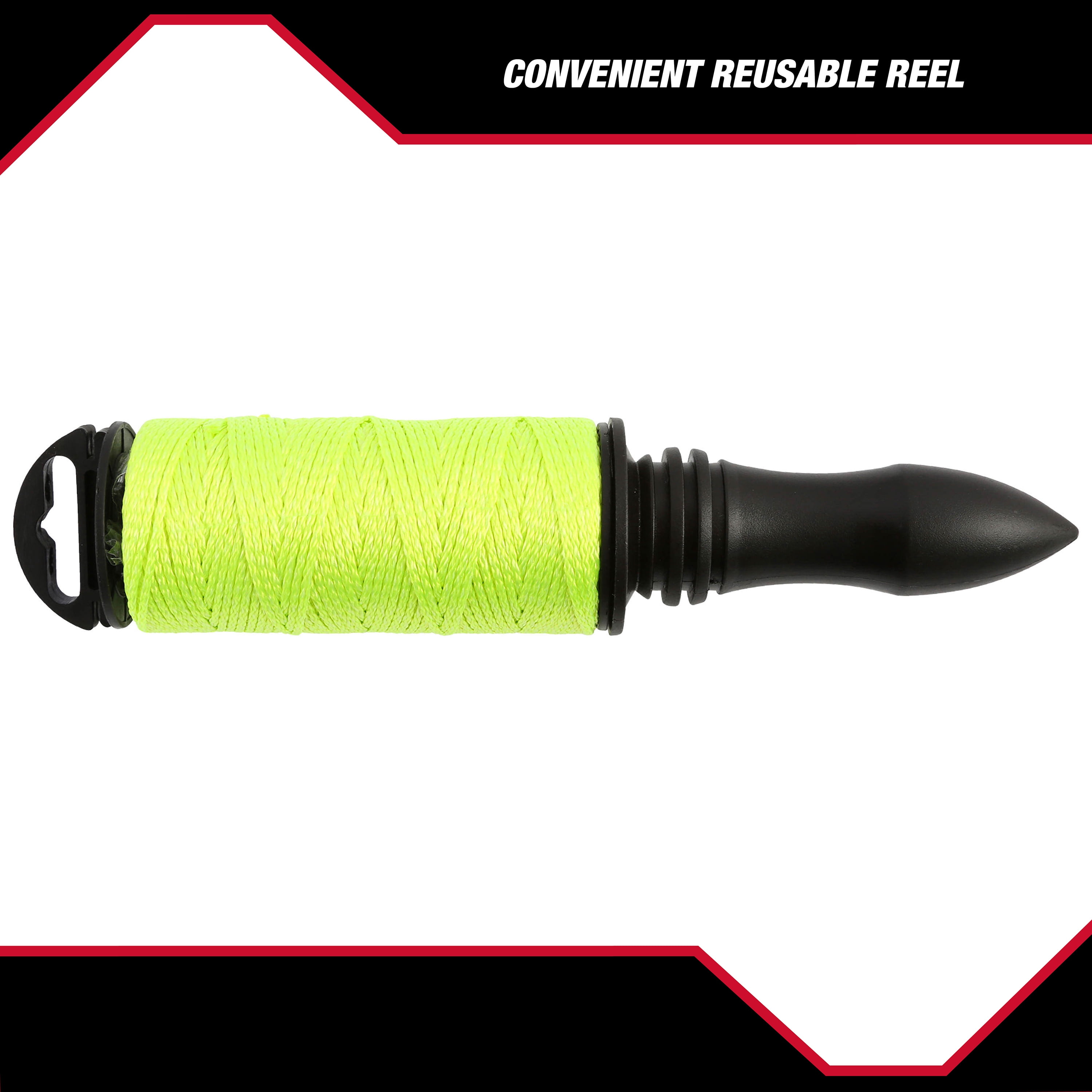(4 pack) Hyper Tough 250 foot Twisted Polyline Twine on Reusable Reel