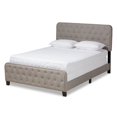 thumbnail image 1 of Baxton Studio Annalisa King Size Grey Upholstered Button Tufted Panel Bed, 1 of 10