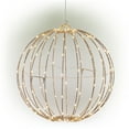 thumbnail image 3 of Alpine Corporation 16" x 17" Foldable Holiday Sphere Shaped Ornament with LED Lights, Warm White, 3 of 12