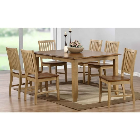 Extendable Dining Table Set for 8 - 72" Rectangular Table with Chairs