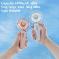 thumbnail image 3 of EUDIDV Hand Held Fan Rechargeable Flip Small Fan, Portable Folding Desktop, Large Wind Power, Long Battery Life USB Fan Portable, 3 of 4
