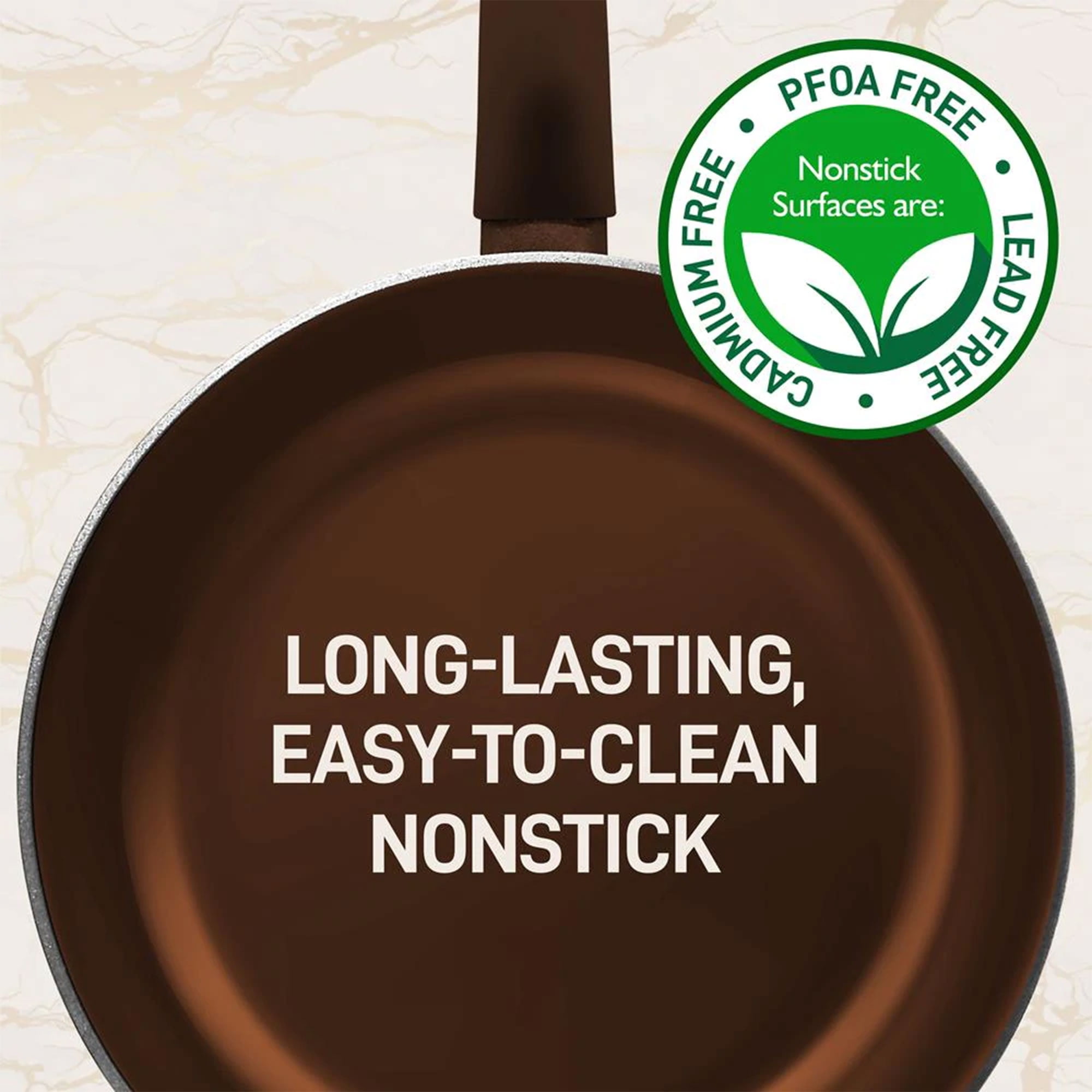 NutriChef 12 Piece Kitchenware Pots & Pans Set - Stylish Kitchen Cookware, Non-Stick Coating Inside & Outside + Heat resistant Lacquer Outside, Coffee Inside and Brown Outside