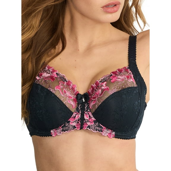 Pour Moi Womens Sofia Embroidered Side Support Bra Style-3827