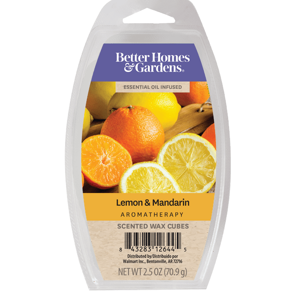 Lemon & Mandarin Essential Oil Infused Scented Wax Melts, Better Homes