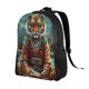 thumbnail image 2 of Disketp Pond Meditating Tiger Mochila Unisex de Apertura Lateral Completa, Mochila para Laptop para Escuela, Trabajo y Viajes, 2 of 8