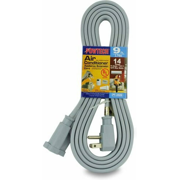 Powtech 9 Feet Air Conditioner and Appliance Extension Cord UL Listed