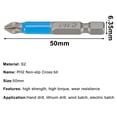 thumbnail image 4 of 5Pcs 50mm Ph2 Cross Screwdriver Bits Anti Slip Hex Shank Electric Screwdriver, 4 of 9