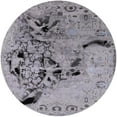 thumbnail image 1 of Ahgly Tapis de Zone Rond Industriel Moderne Lavable en Machine Violet, 8 Pieds Rond, 1 of 7