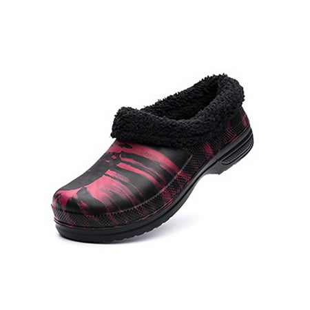 

Ymiytan Men s Women s Lined Clogs Waterproof Winter House EVA Slippers Warm Fuzzy Anti-Slip Garden Shoes Indoor Outdoor Mules
