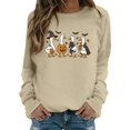thumbnail image 4 of LIIPEE Halloween Graphic Sweatshirts For Women Long Sleeve Crew Neck Pullover Ladies Fall Winter Comfortable Versatile Sweatshirt,S, 4 of 5
