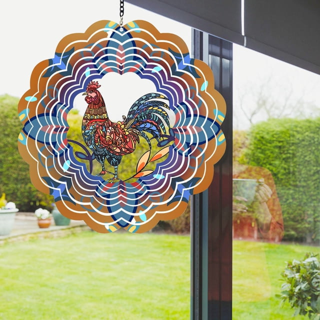 EGNMCR Room Decor Home Decor Owl Peacock Metal Wind Rotators Suspension Decoration Suitable For Decorating Outdoor Courtyards And Window Edges Spinner decorations