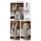 thumbnail image 1 of Vestido de dormir fino de seda helada para mujer, ropa de hogar de manga corta con cuello en V, longitud media, talla grande, puede usar al aire libre, dibujos animados de gato, verano, 1 of 5