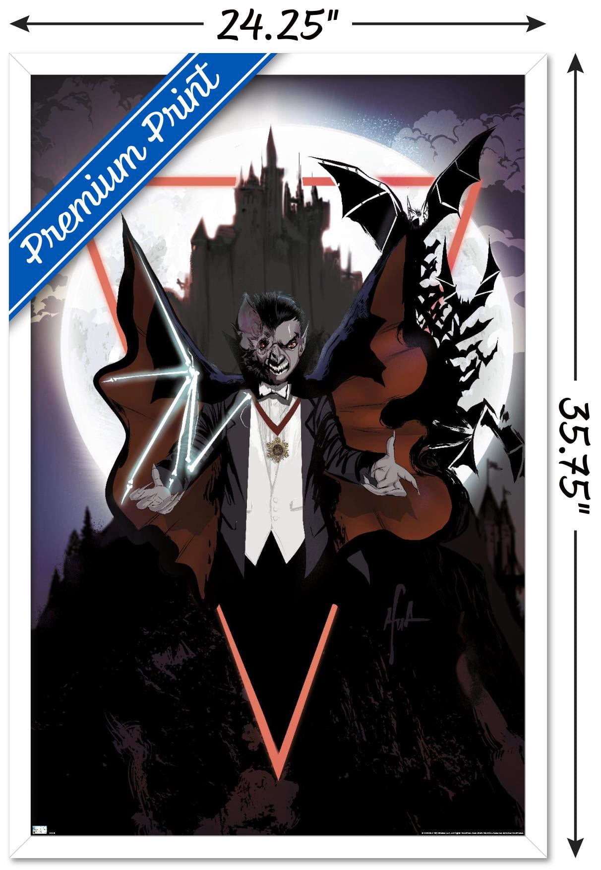 Dracula - Illustration Wall Poster, 22.375" x 34" Framed