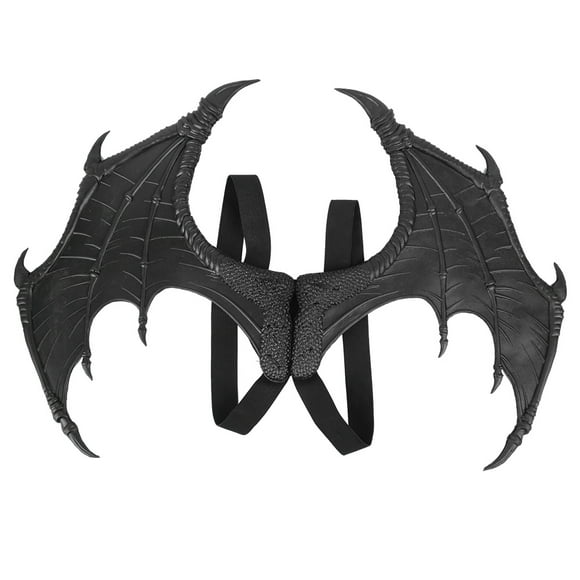 Mardi Gras Wing, Dragon Wing Props, Carnival Healthy Fabrics Decorative Children Over 8 Years Old Adults Role-Playing Party For Halloween Black