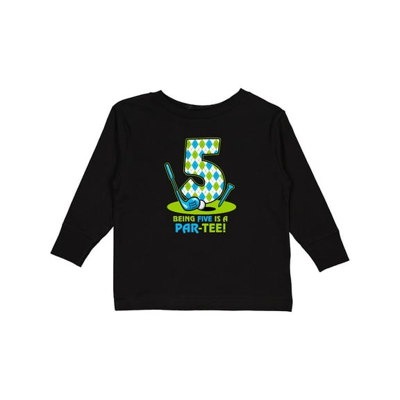 Inktastic Golf Par-tee 5th Birthday Boys Long Sleeve Toddler T-Shirt