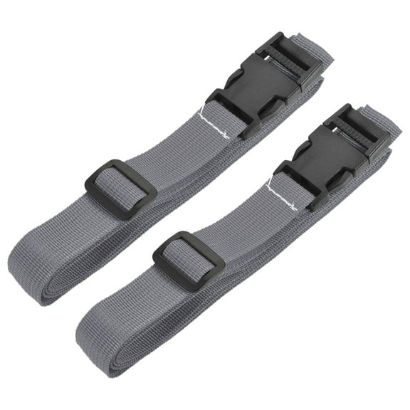 Uxcell 1.5m Adjustable with Quick Release Buckle Luggage Straps, Gray 2 Pack
