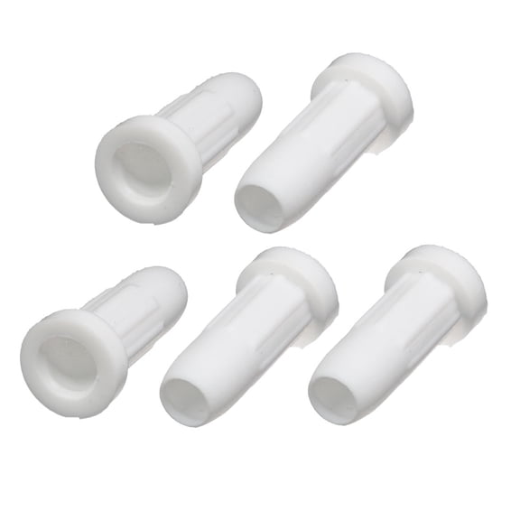 Unique Bargains 5Pcs 33mmx16mm Caster Stem Socket Sleeve Inserts Caps White