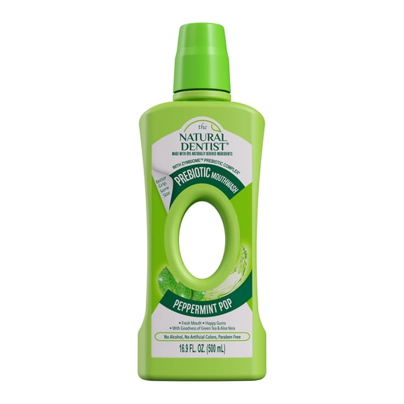 The Natural Dentist Prebiotic Mouthwash Oral Rinse - Peppermint Flavor - 16.9 fl oz