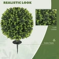 thumbnail image 4 of HOMCOM 2 PCs Artificial Eucalyptus Topiary Ball with Ground Stakes, 4 of 10