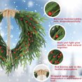 thumbnail image 4 of Décoration de Plante Verte de Noël Simulation Aiguilles de Pins Artificiels Fruits Rouges Suspendus pour Mur Salon Banquet Décor 1 Pce, 4 of 9