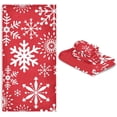thumbnail image 6 of Coolnut 3 PCS Towel Christmas Snowflakes Cotton Bath Towel Set (1 Bath Towel, 1 Hand Towel, 1 Washcloth) for Bathroom, Super Soft and Quick Dry Towels, 6 of 6