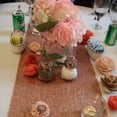 thumbnail image 2 of Sequin Table Runner 30x300cm Shiny Exquisite Decorative 3mm Sequins Table Runner for Parties Banquets Rose Gold, 2 of 10