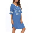 thumbnail image 3 of Sherrylily Sleep Shirts for Women Modal Nightshirts V Neck Loose Nightgowns Printed Sleepwear, 3 of 5