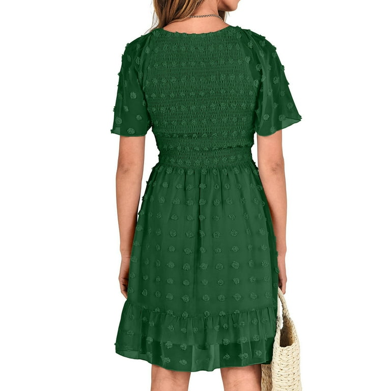 green emerald velvet dress Amazon.com: DANCOLOR Contrast Panel Keyhole Back Smock Dress Summer Dress  Woven Ruffle Sundress Casual Round Loose Flowy Shift Dresses(Size:Medium) :  Clothing, Shoes & Jewelry