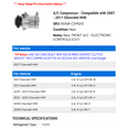 thumbnail image 2 of A/C Compressor - Compatible with 2007 - 2011 Chevy HHR 2008 2009 2010, 2 of 2