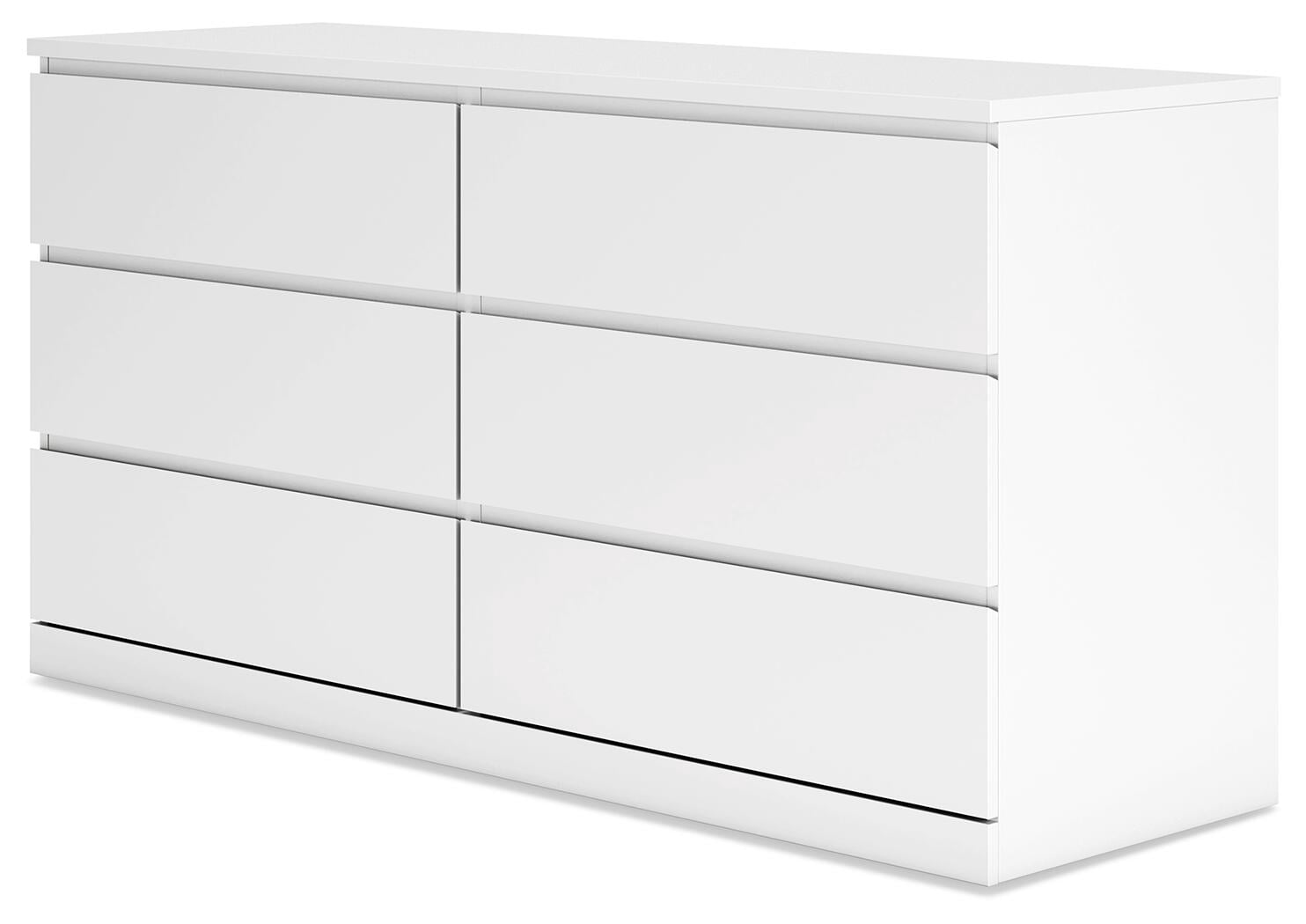 Signature Design by Ashley Onita Modern 6 Drawer Dresser, White