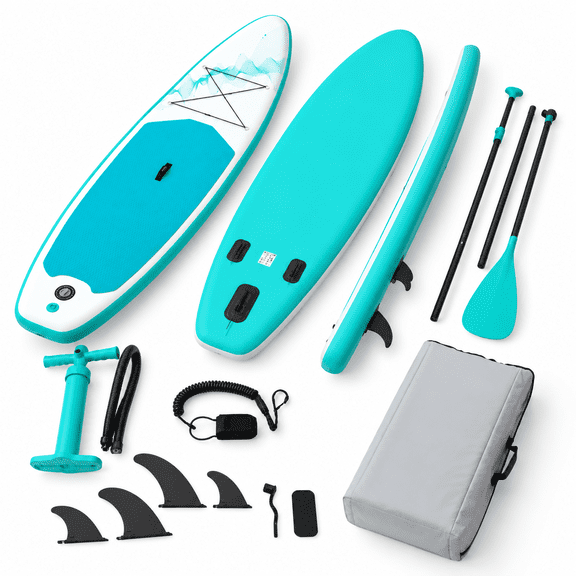 Mint Wave 10'6" Inflatable Stand Up Paddle Board with Anti-slip Eva Deck and Accessories