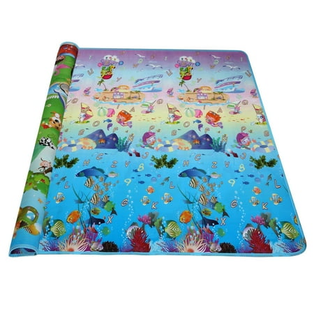 Baby Kids Play-Mat Picnic Cushion Crawling Mat Children Two Sides Playing Activity Pad 2x1.8m GlSTE