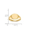thumbnail image 5 of Solid 14k Yellow Gold Engravable Signet Ring (8.6mm) - Size 7, 5 of 5