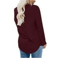 thumbnail image 3 of gakvbuo Sweatshirts for Women Crewneck Casual Long Sleeve Pullover Tops Blouse Shirts Fall Tunic Tops, 3 of 6