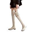 thumbnail image 4 of OKBOP Womens Heeled Knee-High Boots-Christmas Slipper Boots for Women Causal Winter Boots for Women Beige, 4 of 9
