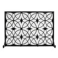 thumbnail image 2 of Vanity Art 1-Panel Iron Fireplace Screen | Heavy-Duty and Heat-Resistant Indoor Single Panel Unique Pattern Iron Fireplace Screen with 29.33-inch Height, Black,MLT3035FP-BK, 2 of 2