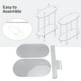 thumbnail image 3 of Coffee Table, Oval Acrylic Sturdy Side Table  for Office, 3 of 7