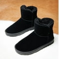 thumbnail image 4 of Unisex Black Suede-like Snow Boots - Warm, Durable & Stylish Winter Footwear for Adults, 4 of 8