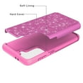 thumbnail image 4 of For Apple iPhone 13 Pro (6.1") Glitter Sparkle Bling Shinny Hybrid Slim Rhinestone 2 in 1 Hard PC & Soft TPU Rugged Protective Cover ,Xpm Phone Case [Hot Pink], 4 of 9
