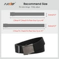 thumbnail image 7 of SUOSDEY Men's Nylon Belt with Metal Buckle,Canvas Web Belt for Jeans, 7 of 7