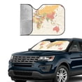 thumbnail image 4 of Bingfone Vintage World Map1 Car Windshield Sun Shade Protector Keep Your Vehicle Cool Sun Shield Visor Cover Foldable For Car Truck Suv-Medium, 4 of 9