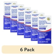 (6 pack) Equate Eye Itch Relief Antihistamine Eye Drops, Olopatadine HCL 0.1%, 5mL, Compare to Pataday Twice Daily Relief Active Ingredient
