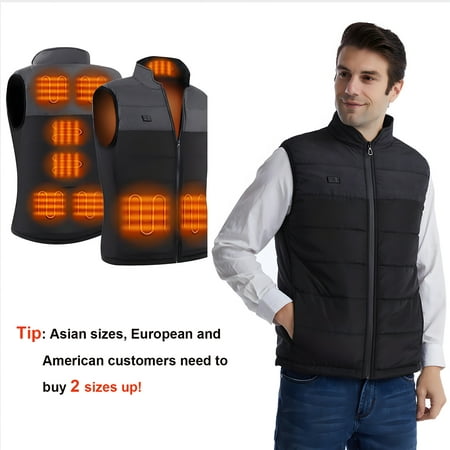 TFixol 2022 Upgraded Heated Vest for Men Women, Mens Double Switch Heated  Vest with 9 Heating Zones(No Battery ) XL ,Chenst 116，shoulder Width