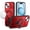 Red, variant on For iPhone 15 Car Mount with 2-Ring Stand Hybrid Case - Blue