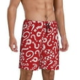 thumbnail image 2 of Kdxio Question Marks1 Print Mens Sleep Shorts Bottoms Soft Comfy Pajama Wear Pants with Drawstring Pockets, 2 of 5