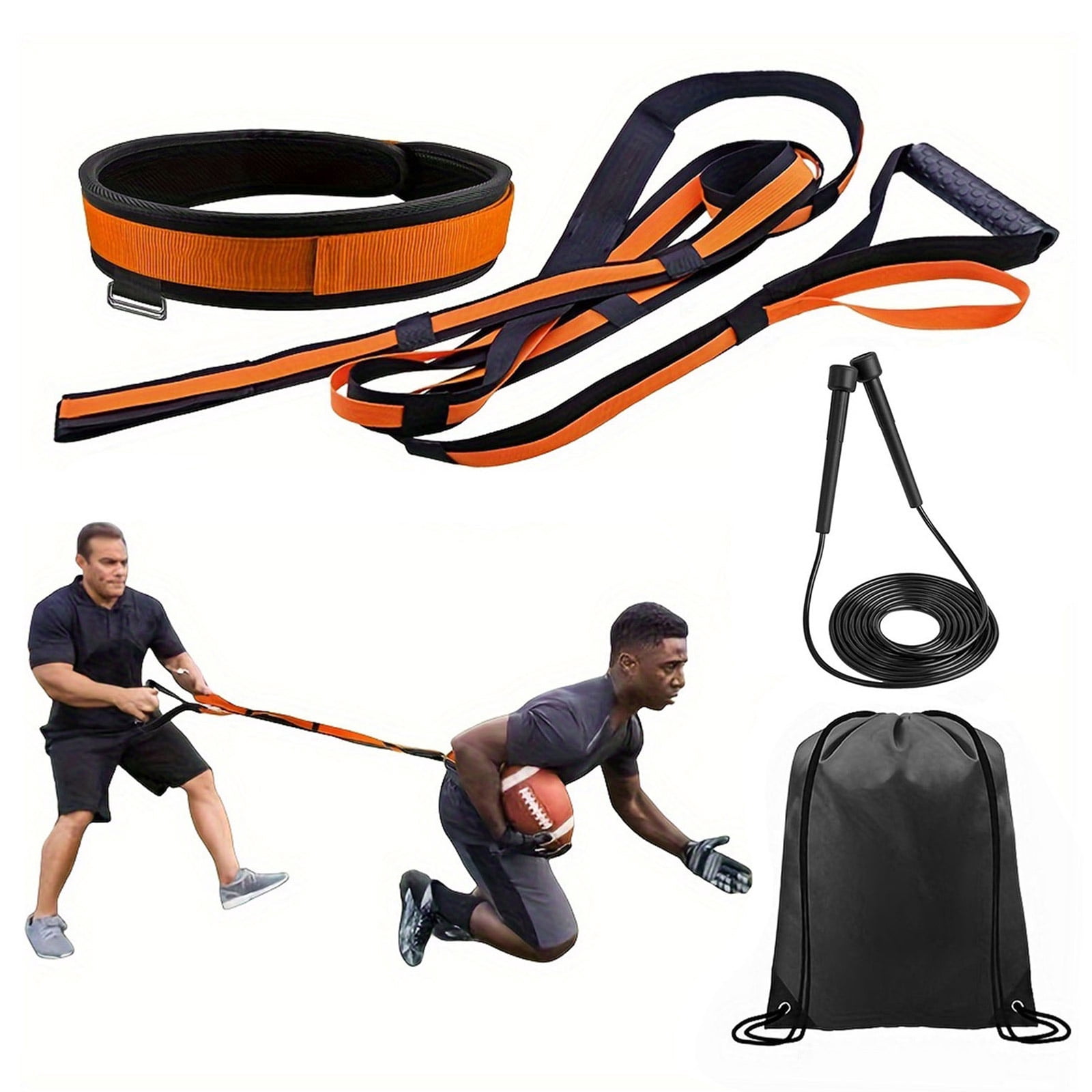 Overload Running Resistance Harness Resistance with Jump Rope & Storage Bag for Sprints Football Basketball Soccer