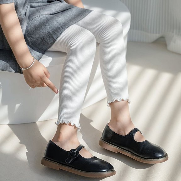 Girls Solid Color Leggings Tree-ear lace Fashions Soft Comforts Autumn Tights Princess Stocking Stocking