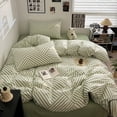 thumbnail image 4 of 2024 nueva ropa de cama de algodón puro juego de cuatro piezas sábana de algodón puro funda de edredón sábana de cama estilo ins simple juego de cuatro piezas 3, 4 of 5