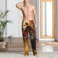 thumbnail image 5 of Goofa Colorful Bull Western Man Pattern Printed Soft Pajama Pants for Men, Wide Leg Comfy Casual Lounge Yoga Pants-Small, 5 of 9